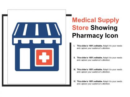 Medical supply store showing pharmacy icon