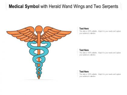 Medical symbol with herald wand wings and two serpents