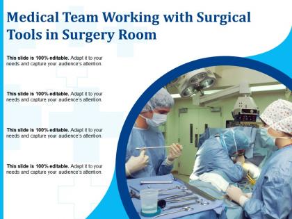 Medical team working with surgical tools in surgery room