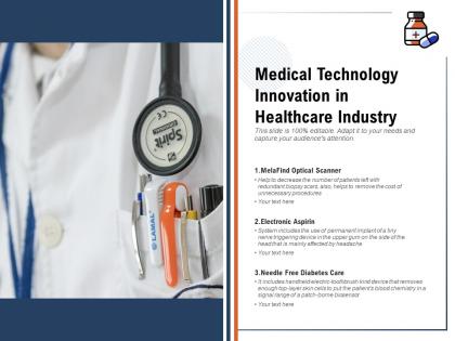 Medical technology innovation in healthcare industry