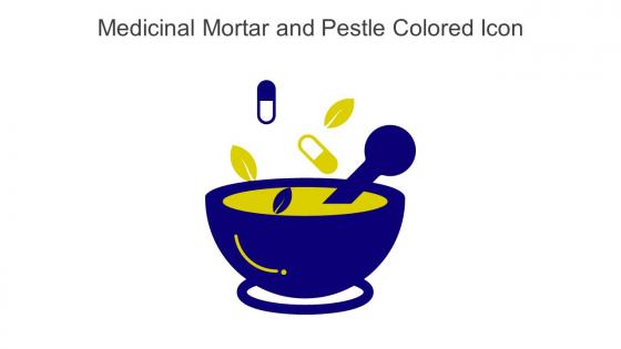 Medicinal Mortar And Pestle Colored Icon In Powerpoint Pptx Png And Editable Eps Format