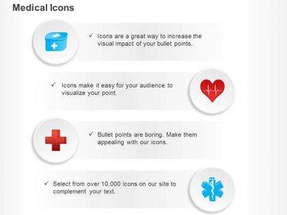 Medicine box red heart medical symbol ppt icons graphics