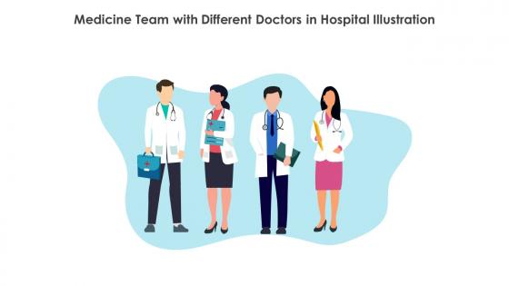 Medicine Team With Different Doctors In Hospital Illustration