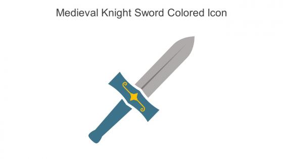 Medieval Knight Sword Colored Icon In Powerpoint Pptx Png And Editable Eps Format