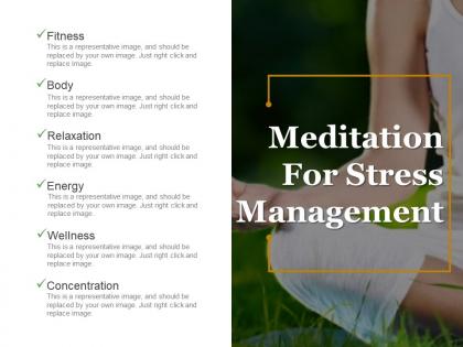 Meditation for stress management ppt ideas