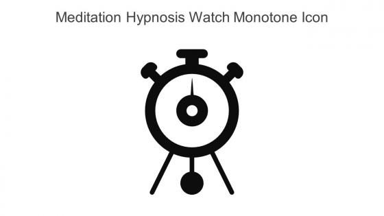 Meditation Hypnosis Watch Monotone Icon In Powerpoint Pptx Png And Editable Eps Format