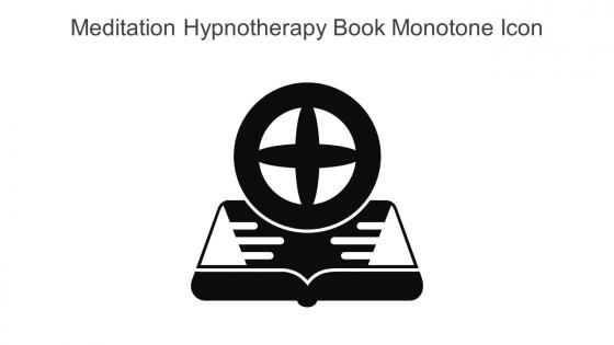 Meditation Hypnotherapy Book Monotone Icon In Powerpoint Pptx Png And Editable Eps Format