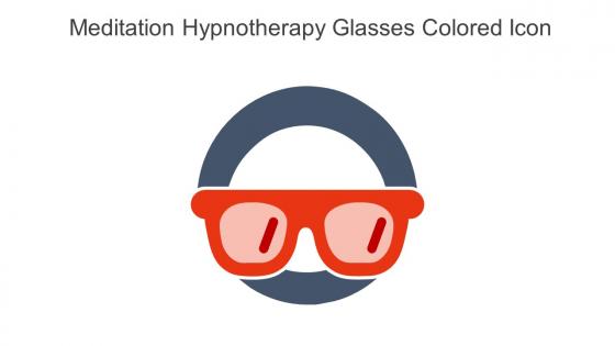 Meditation Hypnotherapy Glasses Colored Icon In Powerpoint Pptx Png And Editable Eps Format