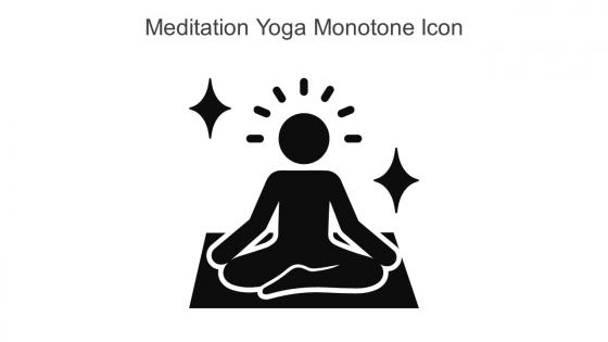 Meditation Yoga Monotone Icon In Powerpoint Pptx Png And Editable Eps Format