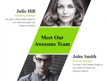 Meet our awesome team ppt images gallery template 2