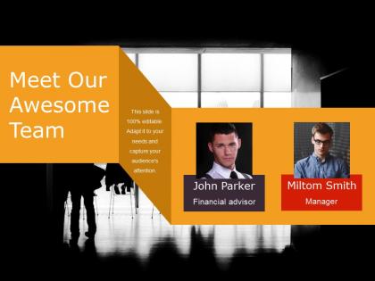 Meet our awesome team ppt infographics