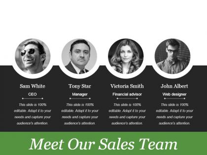 Meet our sales team powerpoint slide backgrounds