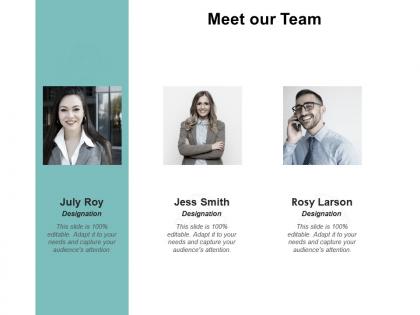 Meet our team communication a48 ppt powerpoint presentation pictures slides