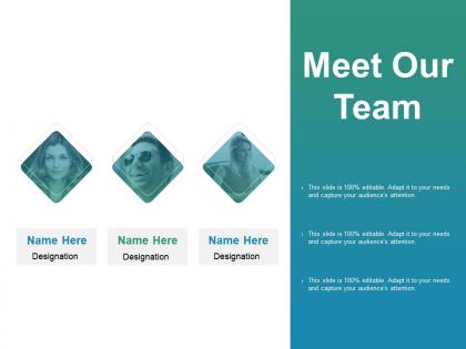 Meet our team communication b195 ppt powerpoint presentation file layouts