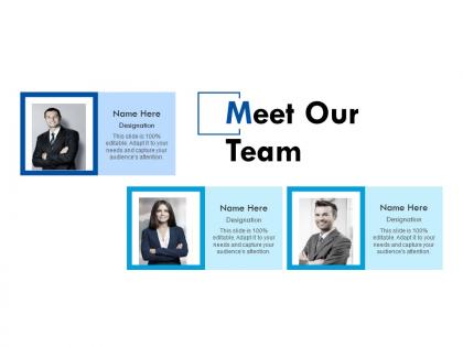 Meet our team communication introduction e37 ppt powerpoint presentation gallery show