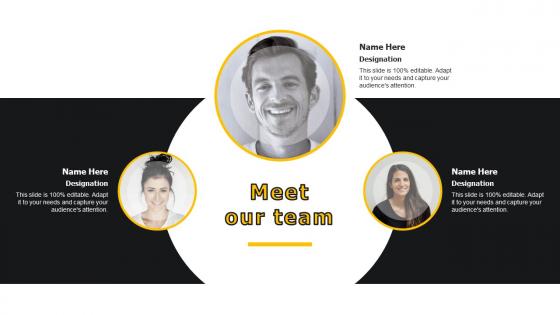 Meet Our Team Developing Strategies For Business Growth And Success Ppt Icon Guidelines