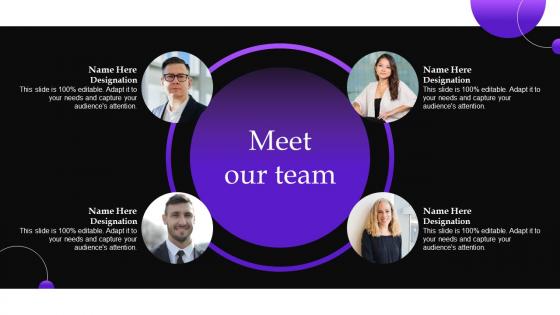 Meet Our Team Implementing Automobile Marketing Strategy To Drive Sales Ppt Icon Mockup