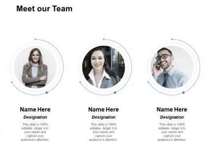 Meet our team introduction and communication f54 powerpoint presentation slides