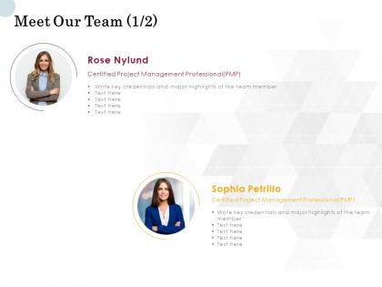 Meet our team introduction l743 ppt powerpoint presentation slides
