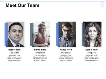 Meet our team introduction ppt powerpoint presentation gallery portfolio