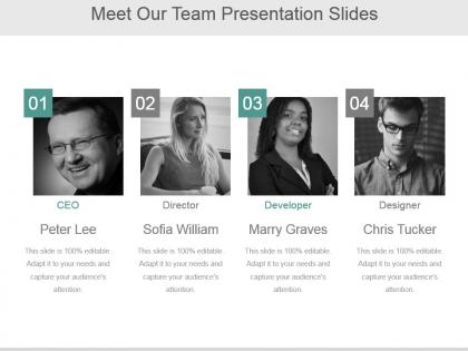 Meet our team presentation slides