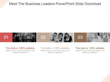 Meet the business leaders powerpoint slide download