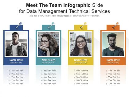 Meet the team slide for data management technical service infographic template
