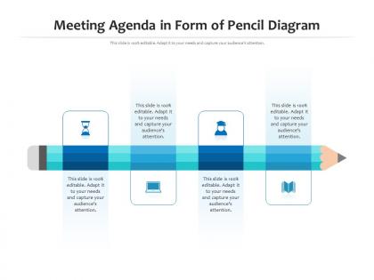 Meeting agenda in form of pencil diagram