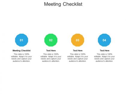 Meeting checklist ppt powerpoint presentation infographics show cpb