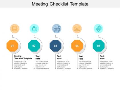 Meeting checklist template ppt powerpoint presentation portfolio professional cpb