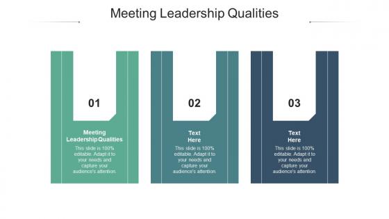 Meeting leadership qualities ppt powerpoint presentation model slides cpb