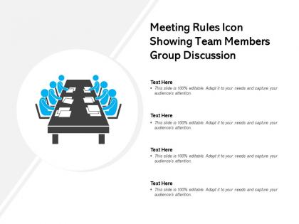 Meeting rules icon showing team members group discussion