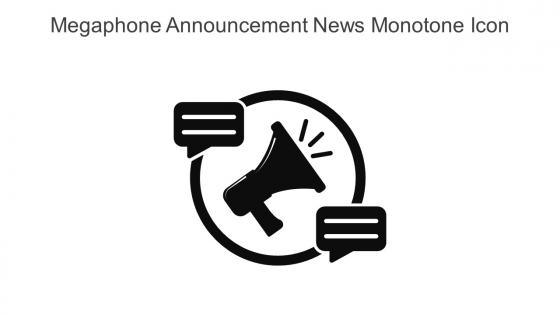 Megaphone Announcement News Monotone Icon In Powerpoint Pptx Png And Editable Eps Format