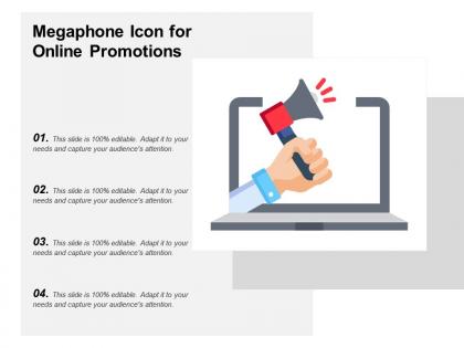 Megaphone icon for online promotions