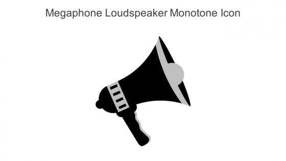 Megaphone Loudspeaker Monotone Icon In Powerpoint Pptx Png And Editable Eps Format
