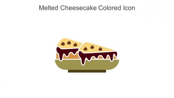 Melted Cheesecake Colored Icon In Powerpoint Pptx Png And Editable Eps Format