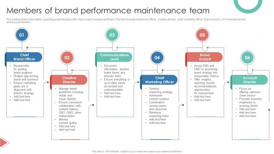 Members Of Brand Performance Maintenance Team Leverage Consumer Connection Through Brand