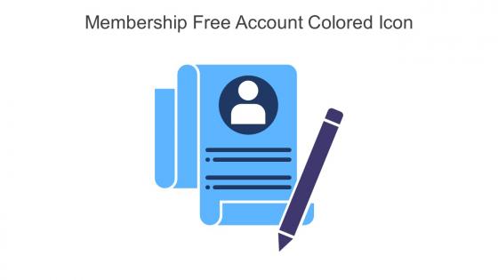 Membership Free Account Colored Icon In Powerpoint Pptx Png And Editable Eps Format