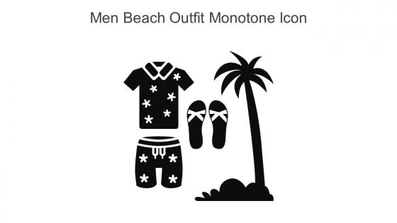 Men Beach Outfit Monotone Icon In Powerpoint Pptx Png And Editable Eps Format