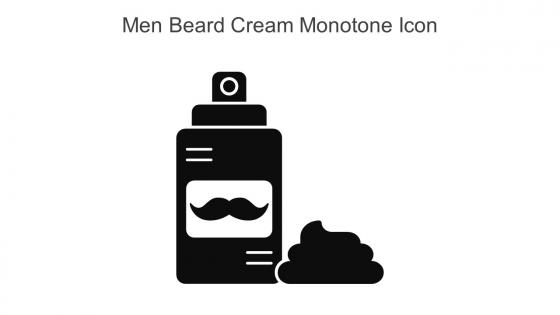 Men Beard Cream Monotone Icon In Powerpoint Pptx Png And Editable Eps Format