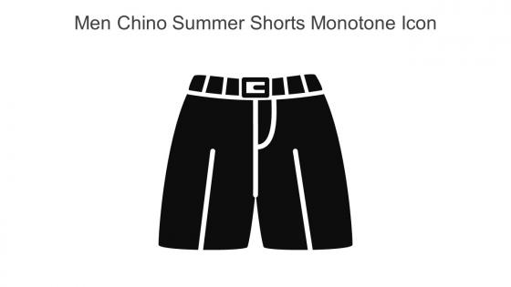 Men Chino Summer Shorts Monotone Icon In Powerpoint Pptx Png And Editable Eps Format