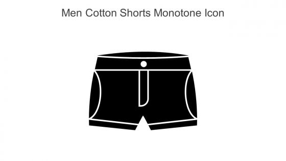 Men Cotton Shorts Monotone Icon In Powerpoint Pptx Png And Editable Eps Format