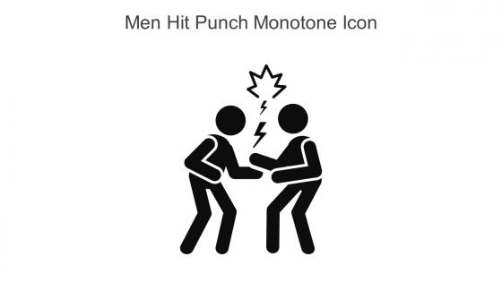 Men Hit Punch Monotone Icon In Powerpoint Pptx Png And Editable Eps Format