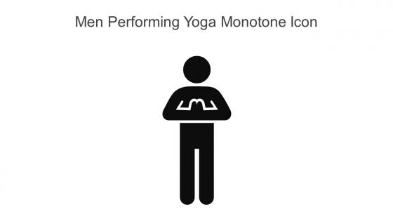 Men Performing Yoga Monotone Icon In Powerpoint Pptx Png And Editable Eps Format