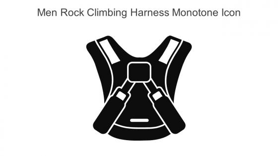 Men Rock Climbing Harness Monotone Icon In Powerpoint Pptx Png And Editable Eps Format