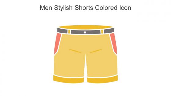 Men Stylish Shorts Colored Icon In Powerpoint Pptx Png And Editable Eps Format