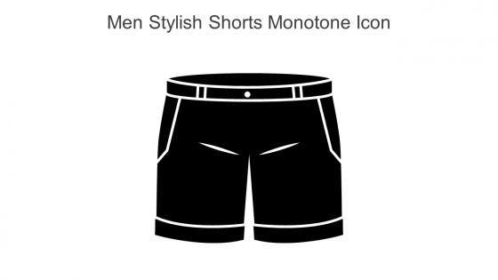 Men Stylish Shorts Monotone Icon In Powerpoint Pptx Png And Editable Eps Format