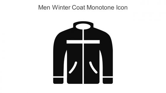Men Winter Coat Monotone Icon In Powerpoint Pptx Png And Editable Eps Format