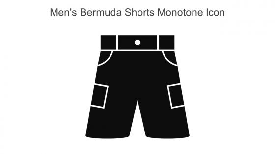 Mens Bermuda Shorts Monotone Icon In Powerpoint Pptx Png And Editable Eps Format