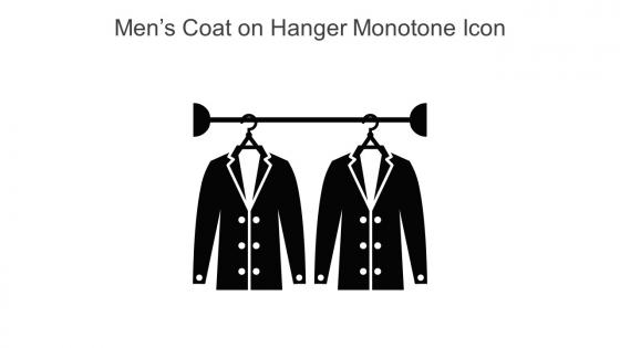 Mens Coat On Hanger Monotone Icon In Powerpoint Pptx Png And Editable Eps Format